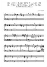 Téléchargez l'arrangement pour piano de la partition de noel-les-anges-dans-nos-campagnes en PDF